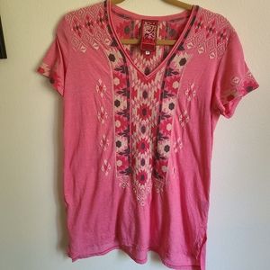Johnny Was embroidered t-shirt